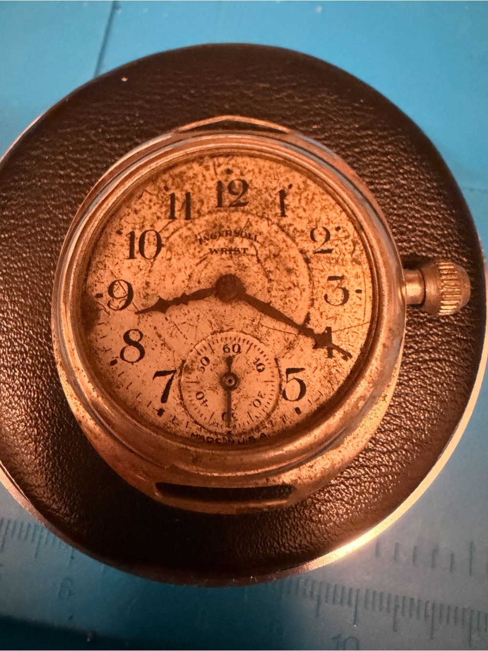 Vintage Pocket Watch Wall Accent in Aged Silver